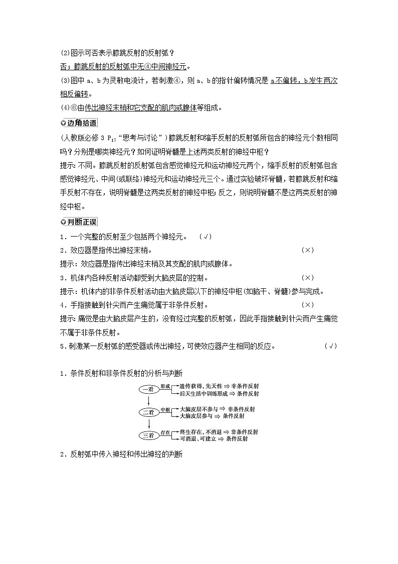 2021届高考生物新人教版一轮复习学案：第8单元生命活动的调节第2讲通过神经系统的调节第2页