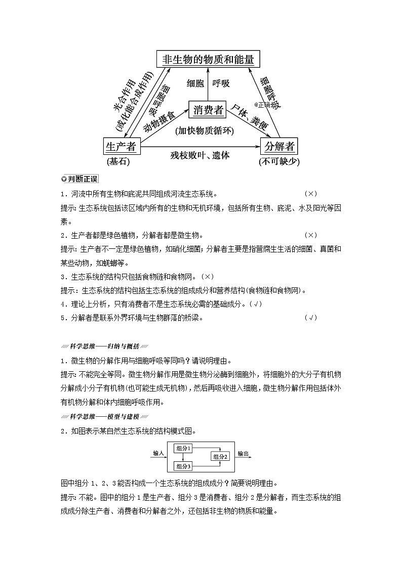2021届高考生物新人教版一轮复习学案：第9单元生物与环境第3讲生态系统的结构02