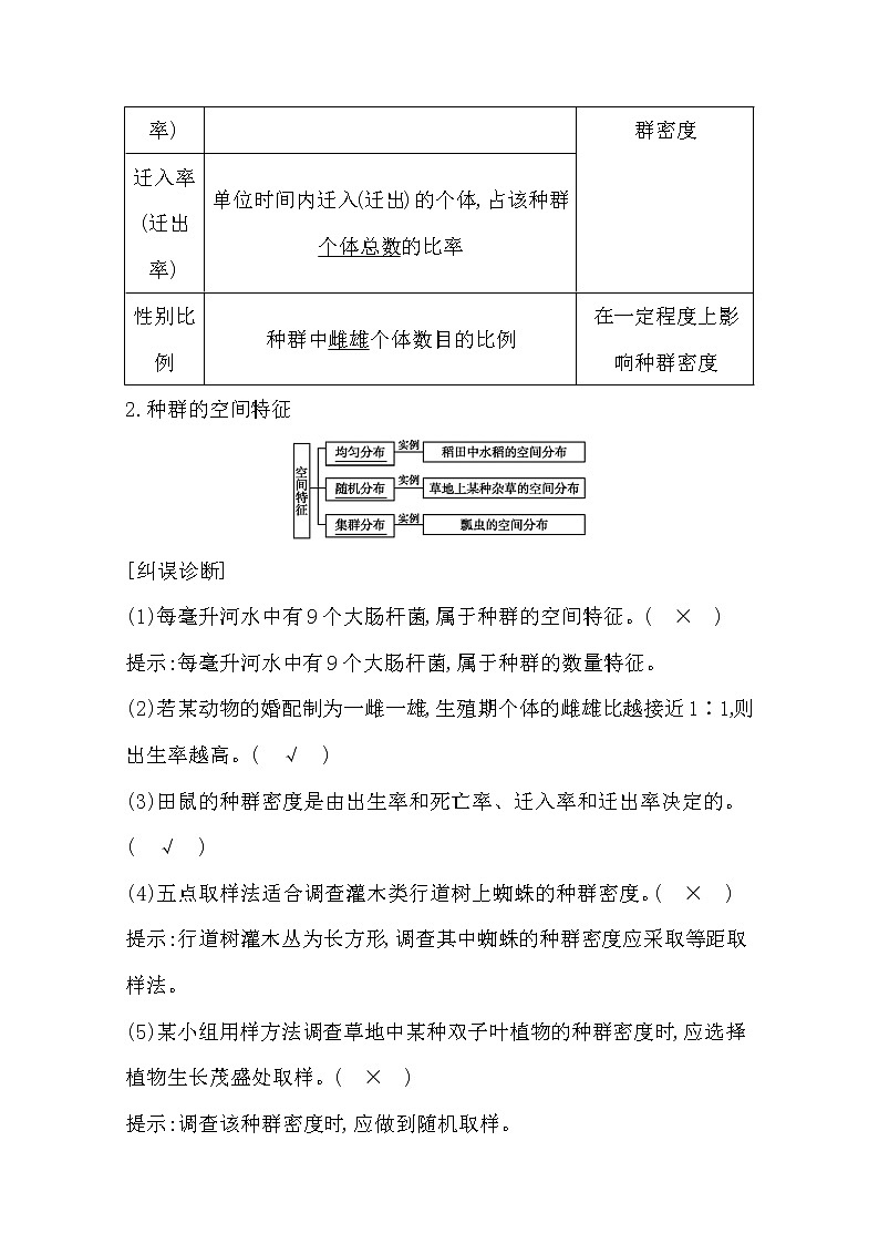 2021高考生物人教版一轮教师用书第九单元第30讲　种群的特征和数量的变化03