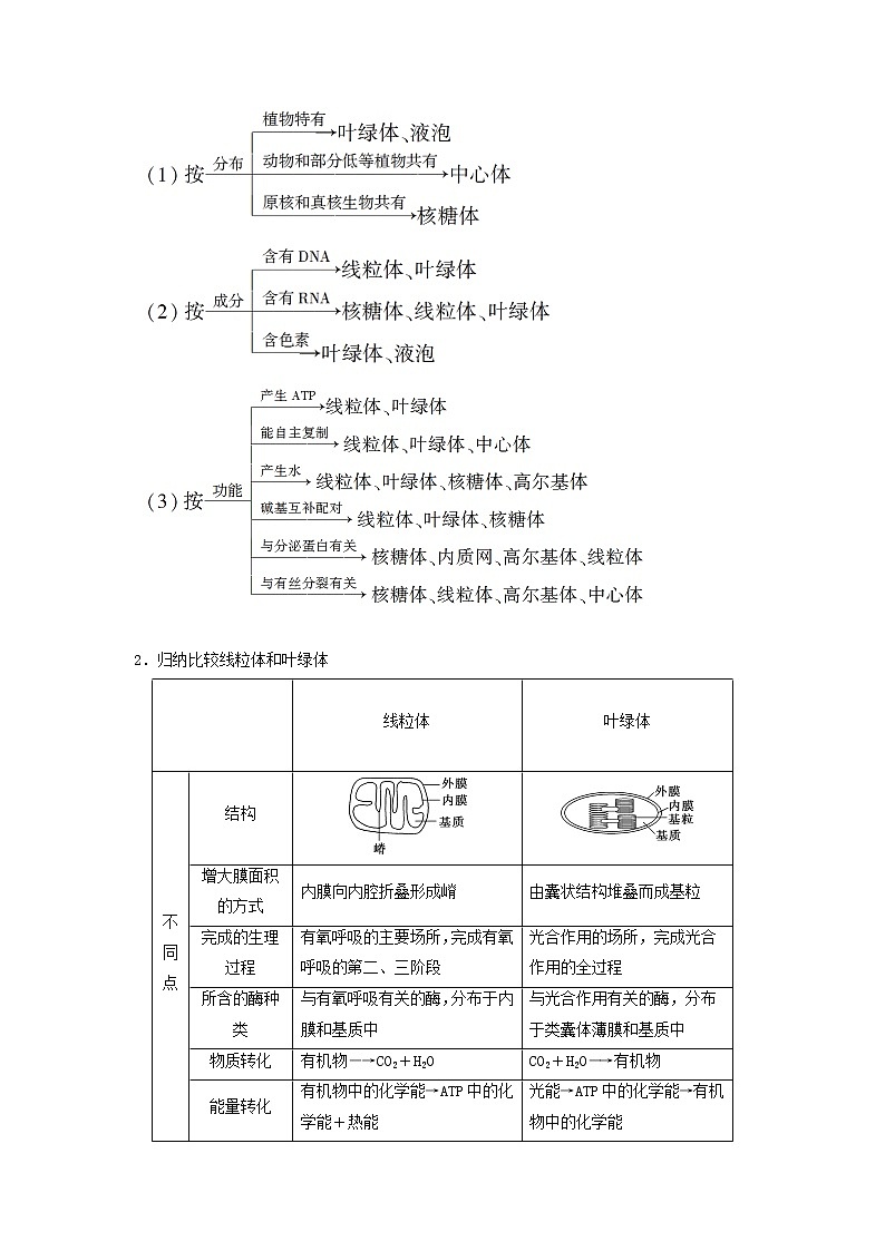 2021届高考生物苏教版一轮复习学案：第2单元细胞的结构和功能第3讲细胞质、细胞器和细胞的生物膜系统第3页