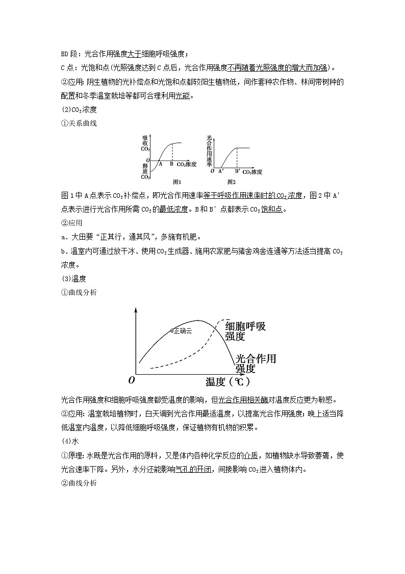 2021届高考生物苏教版一轮复习学案：第3单元细胞的能量供应和利用第3讲光合作用（Ⅱ）第2页