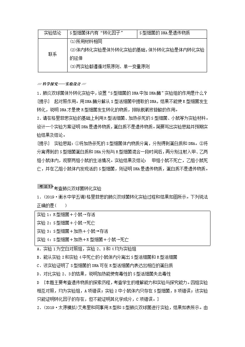2021届高考生物苏教版一轮复习学案：第6单元遗传的分子基础第1讲DNA是主要的遗传物质03