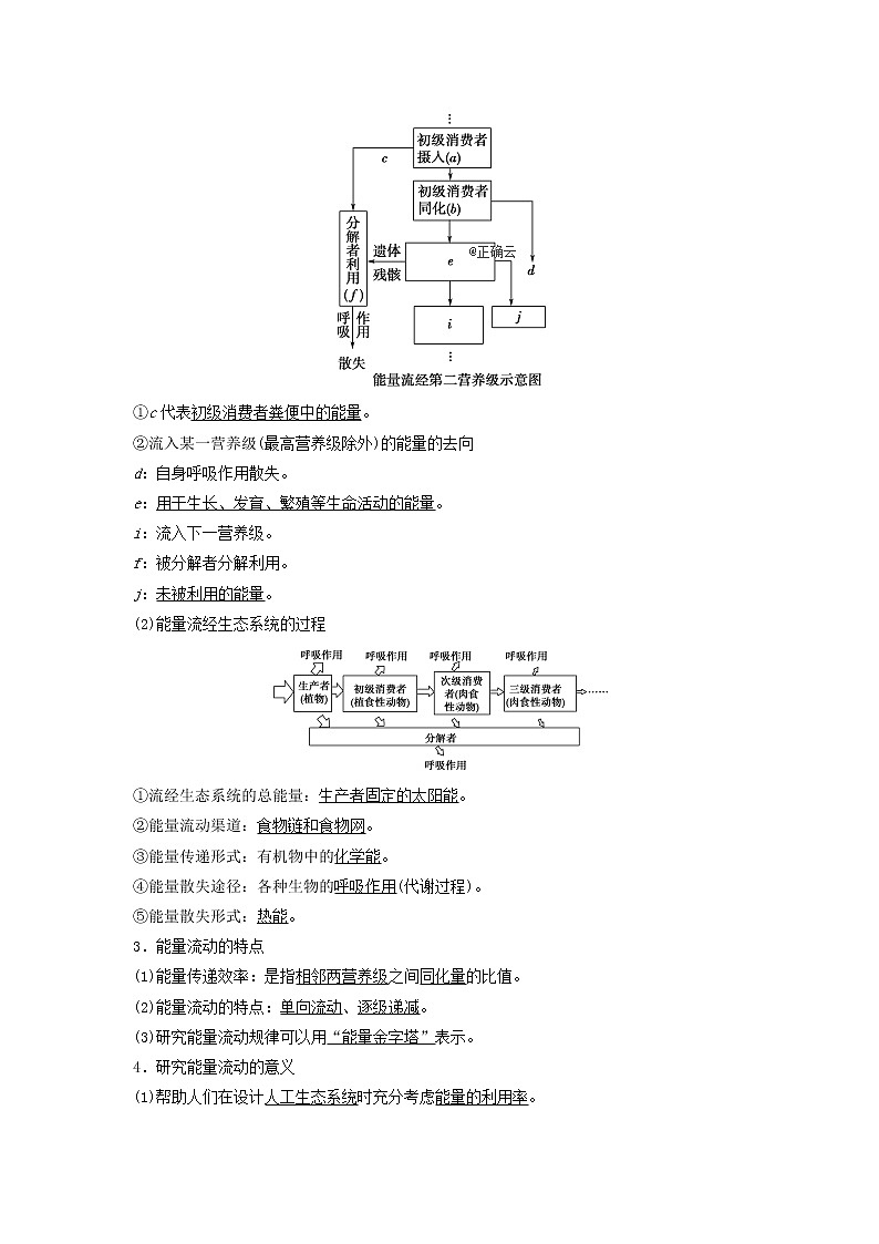 2021届高考生物苏教版一轮复习学案：第9单元生物与环境第4讲生态系统的能量流动和物质循环第2页