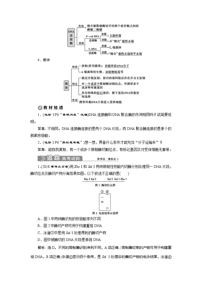 2021版新高考选考生物一轮复习通用版学案：第34讲　基因工程02