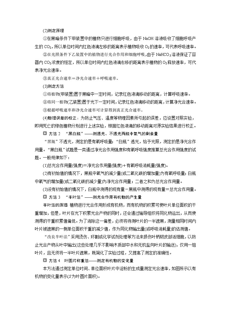 2021版新高考选考生物一轮复习通用版学案：加强提升课（2）　辨析“三率”及“三率”测定的5种实验模型03
