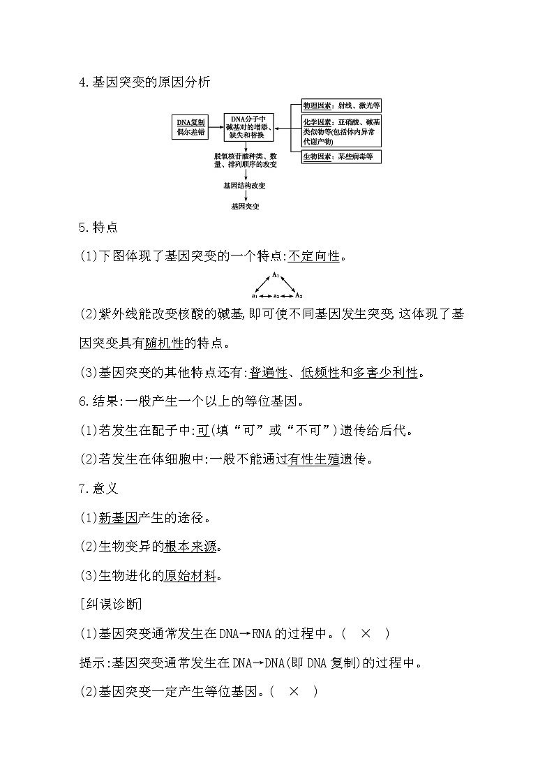 2021高考生物人教版一轮教师用书第七单元第20讲　基因突变和基因重组02