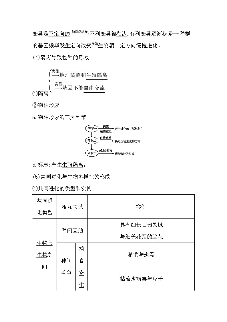 2021高考生物人教版一轮教师用书第七单元第24讲　生物的进化第2页