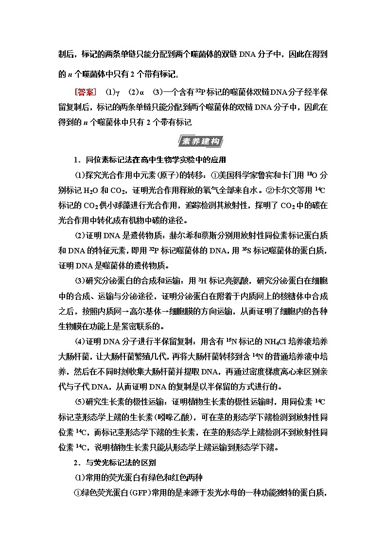 2021版高考生物（苏教版）一轮复习学案：必修2第6单元素养加强课6　同位素标记法及其应用第2页