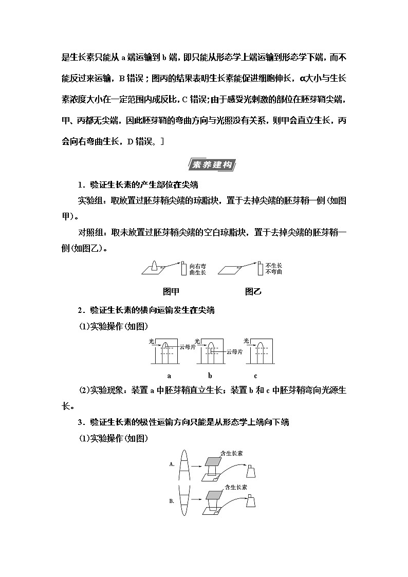 2021版高考生物（苏教版）一轮复习学案：必修3第8单元素养加强课9　植物激素调节相关实验探究第2页