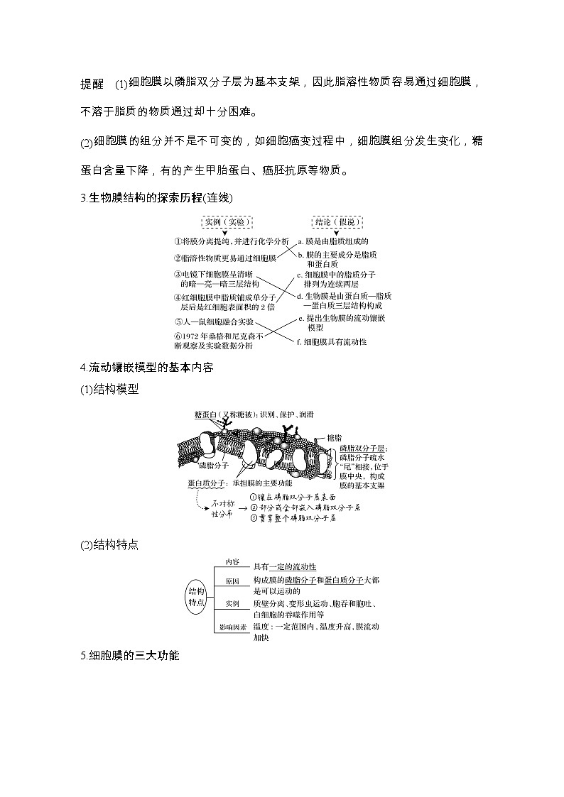 2021版高考生物突破大一轮新高考苏教版讲义：第二单元第4讲细胞膜与细胞核第2页