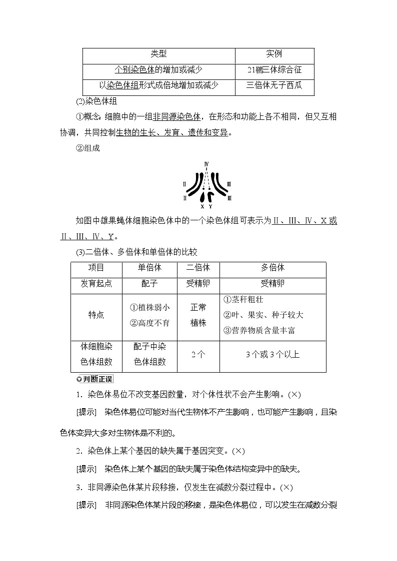 2021版新高考生物培优大一轮复习讲义：必修2第7单元第2讲染色体变异与生物育种02