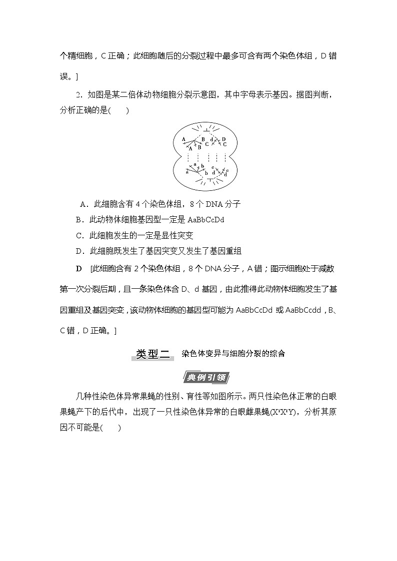 2021版新高考生物培优大一轮复习讲义：必修2第7单元素养加强课7变异与细胞分裂和遗传定律的综合03