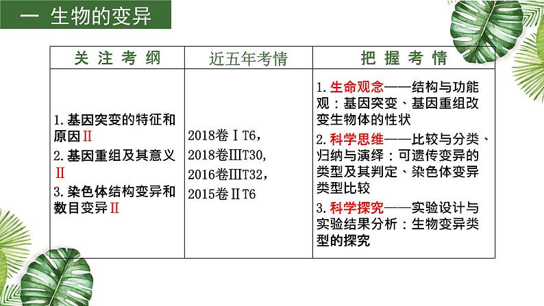 专题10 生物的变异、育种与进化-2021年高考备考生物一轮复习课件(共137张PPT)04