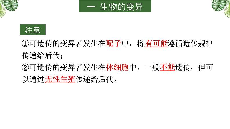 专题10 生物的变异、育种与进化-2021年高考备考生物一轮复习课件(共137张PPT)06