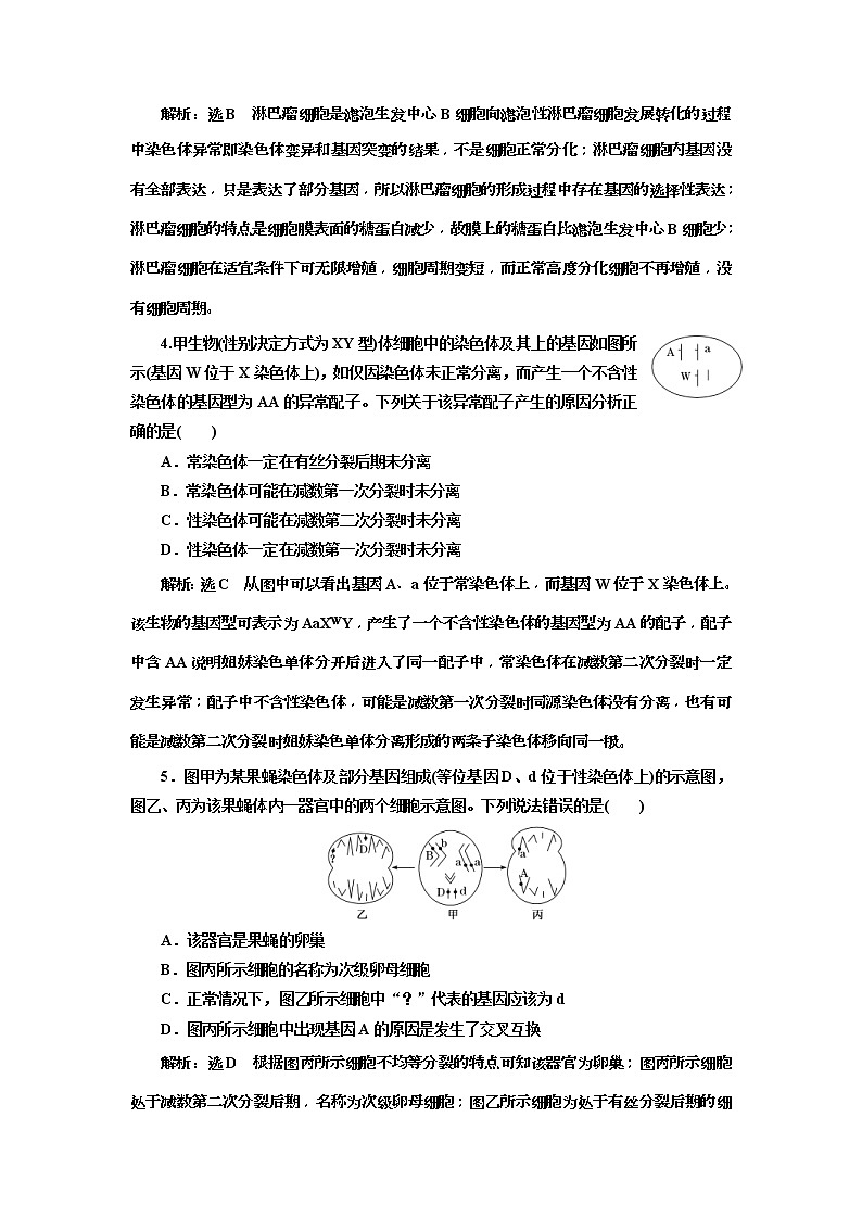 2019届高考生物一轮单元综合检测3 (含解析)02