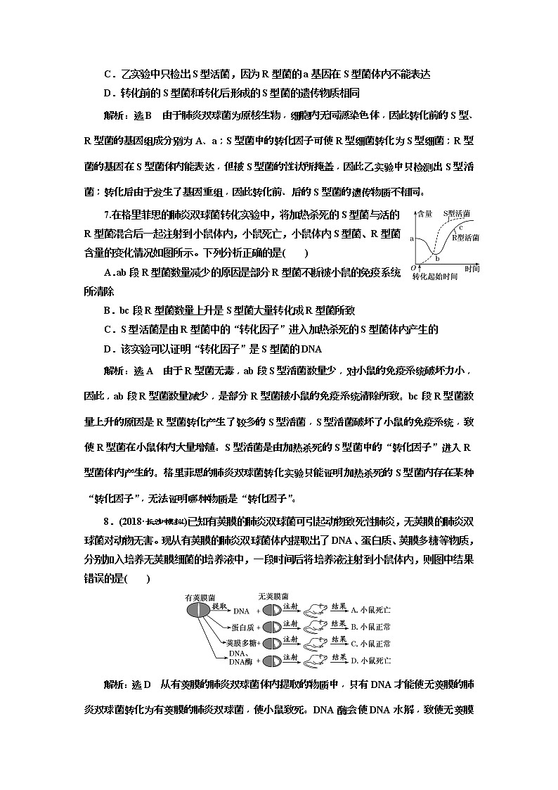 2019届高考生物一轮课时跟踪检测19《DNA是主要的遗传物质03