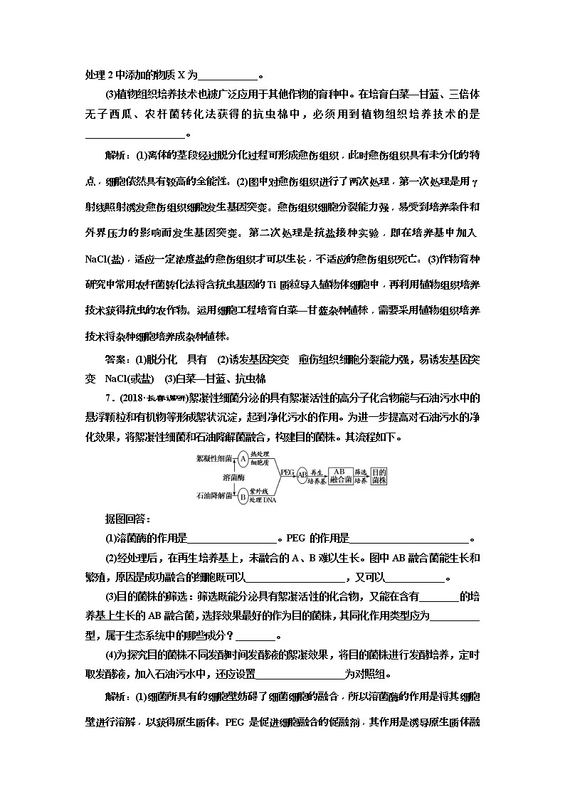 2019届高考生物一轮课时跟踪检测40《细胞工程 》(含解析)03