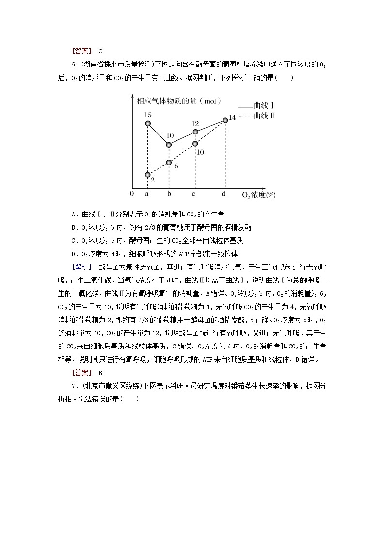 2019高考生物二轮复习第5讲《光合作用与细胞呼吸》专题跟踪训练(含解析)第3页