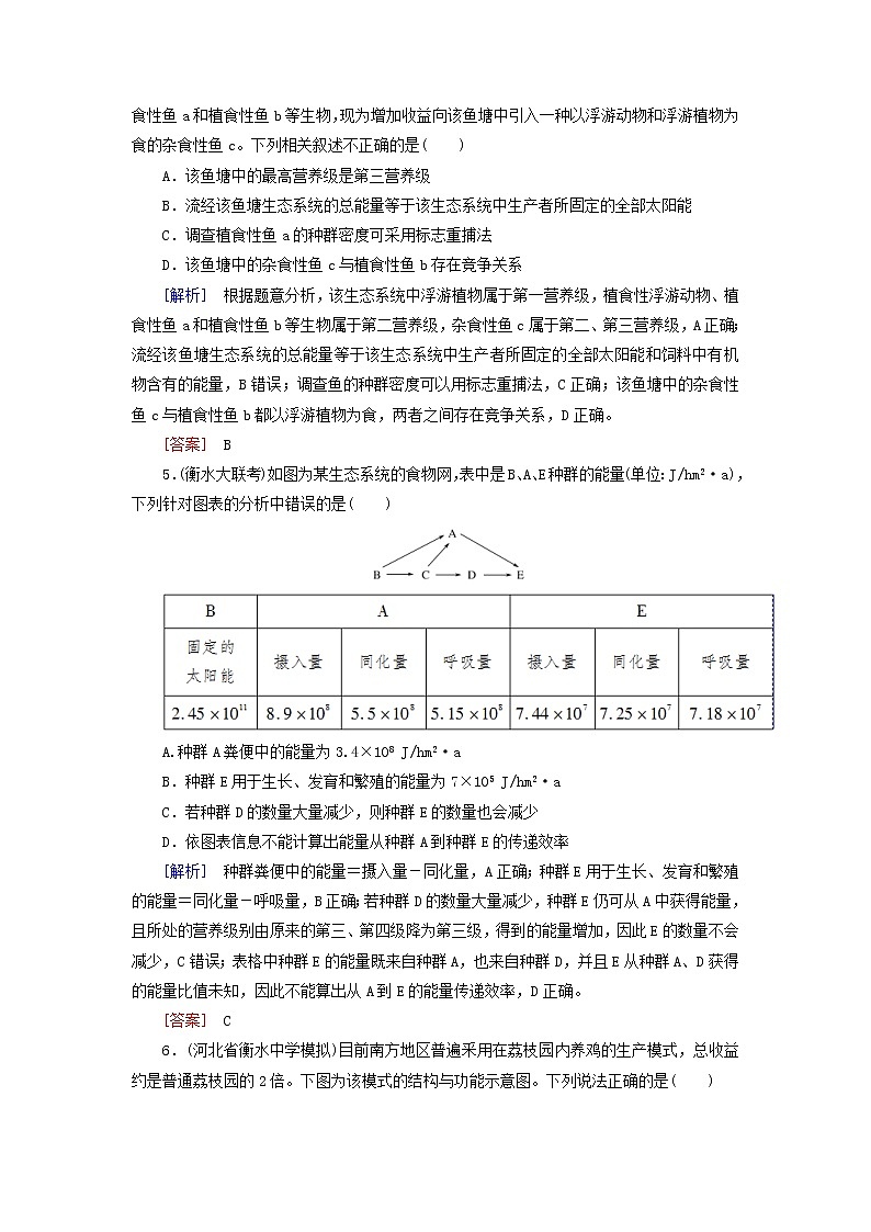 2019高考生物二轮复习第15讲《生态系统的结构和功能》专题跟踪训练(含解析)03