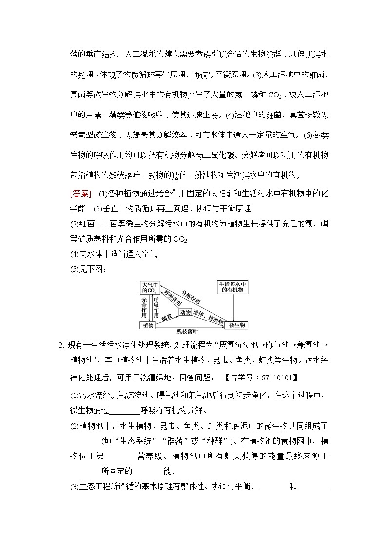 2019版高考生物一轮课时分层集训《42 生态工程》(含解析) 试卷02