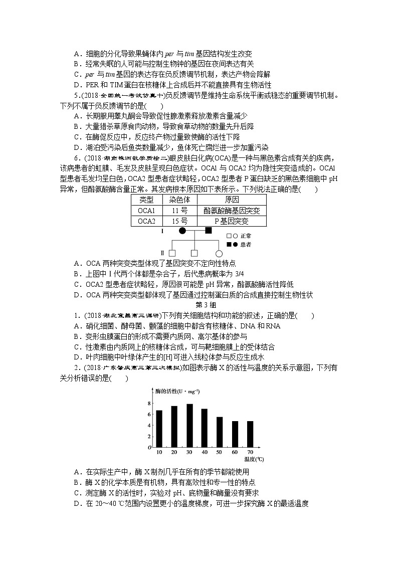 2019年高考生物二轮习题：选择题3组1练05Word版含解析第3页