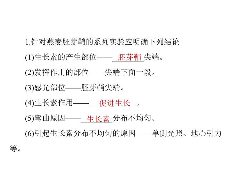 2020年高考生物一轮复习课件：必修3 第3章 第1、2、3节 植物生长素的发现、生长素的生理作用及其他植物激素(含答案)08