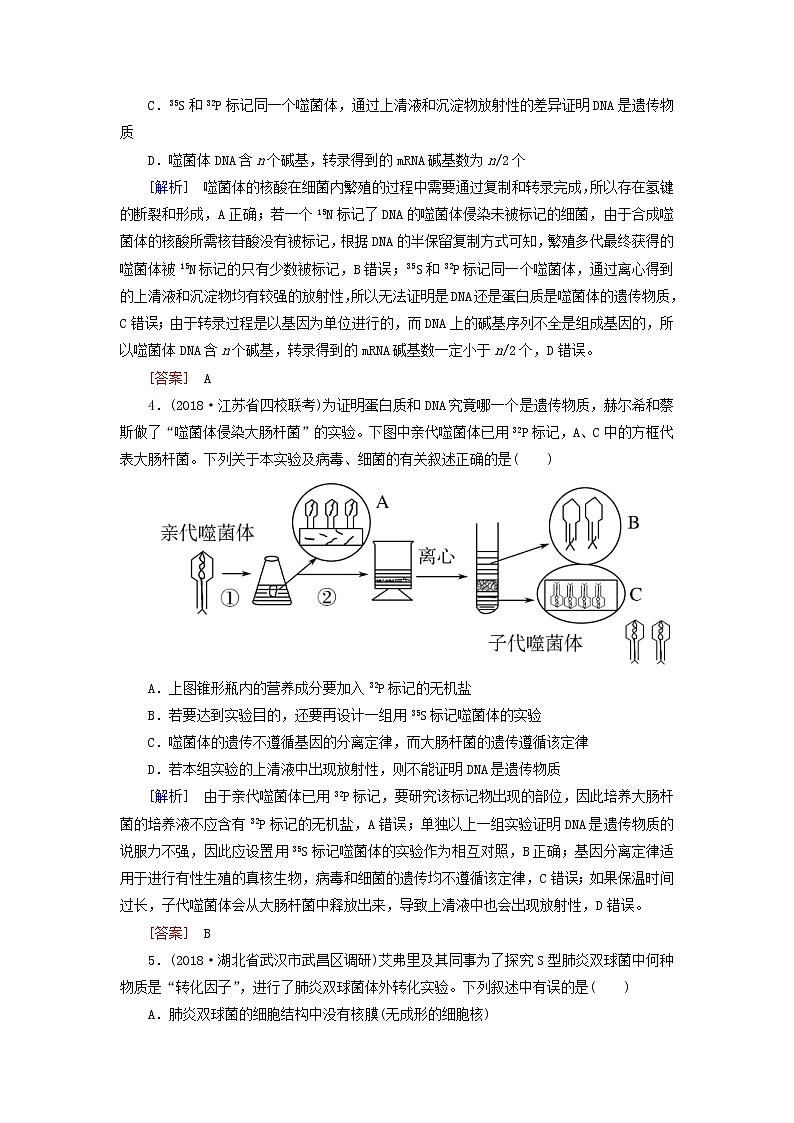 2019年高考生物二轮专题训练：第7讲 遗传的分子基础（含解析）02