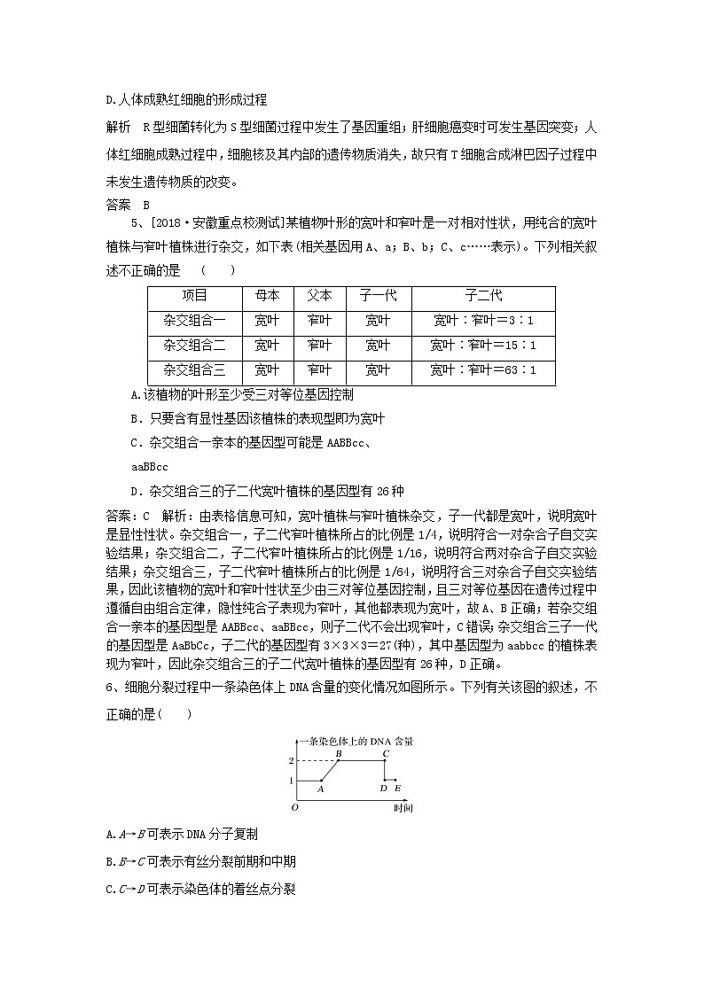 2019年高考生物一轮复习基础夯实练7（含解析）第2页