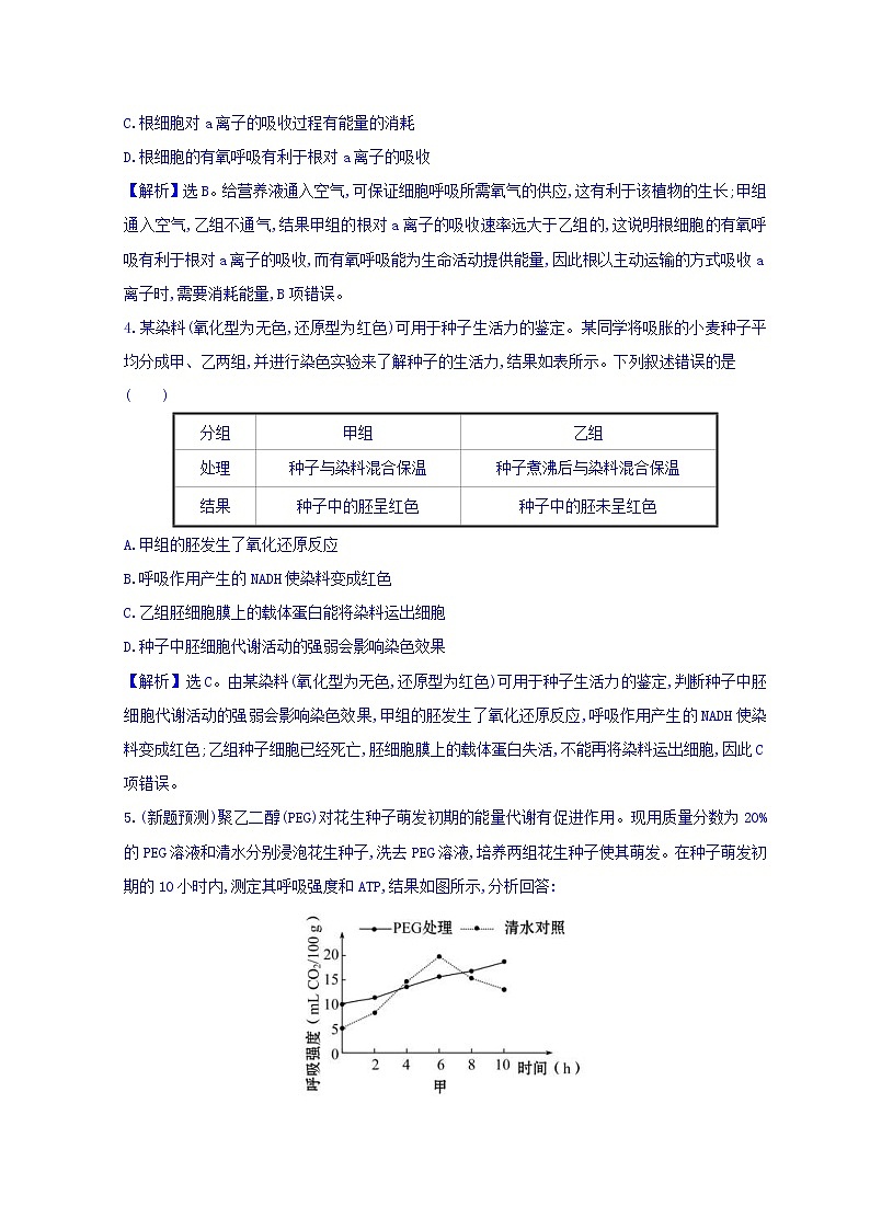 2019版高考生物二轮练习：专题3 细胞呼吸与光合作用 交汇题型过关练 2.3(含解析)02