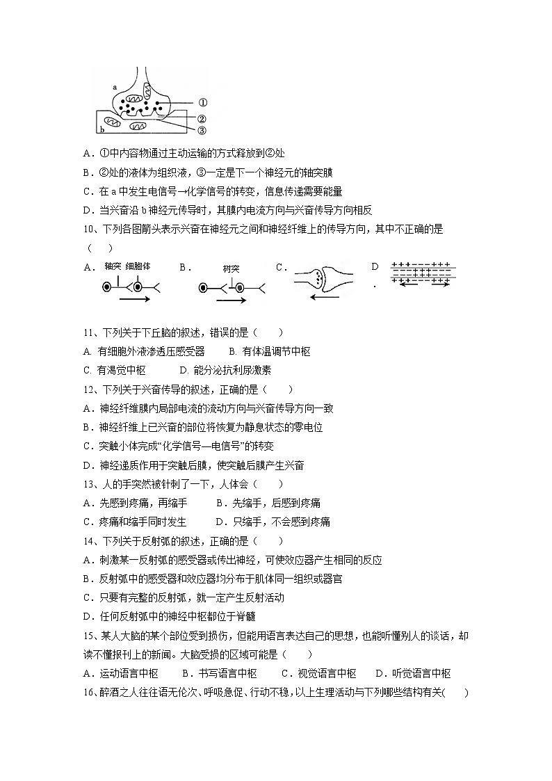 【生物】江苏省扬州中学2018-2019学年高二上学期期中考试（必修）试题第2页