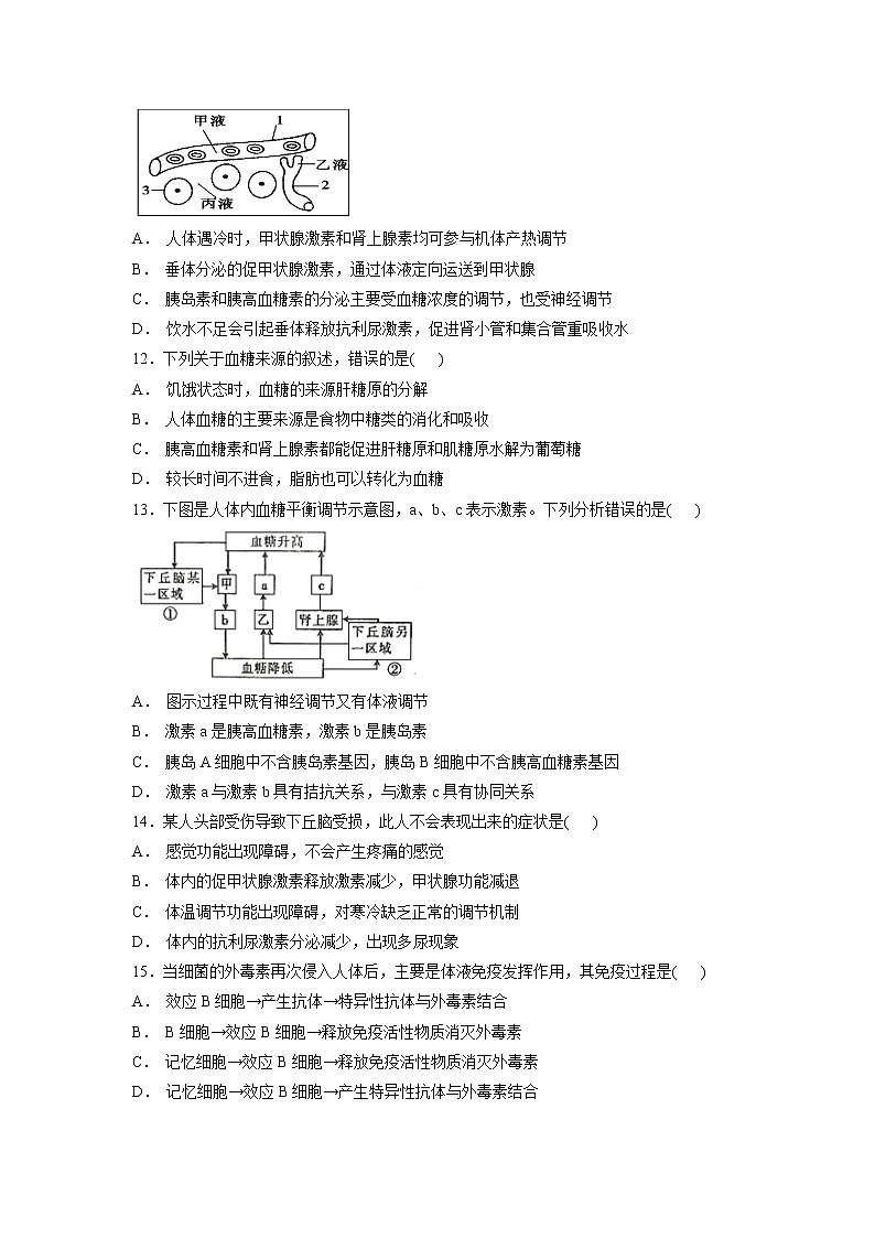 【生物】江苏省江阴四校2018-2019学年高二上学期期中考试（文）试题第3页
