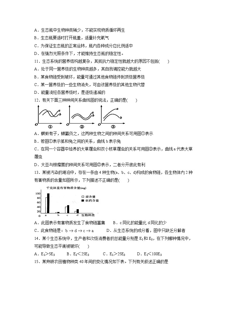 【生物】福建省长汀一中、连城一中等六校2018-2019学年高二上学期期中考联考试题03