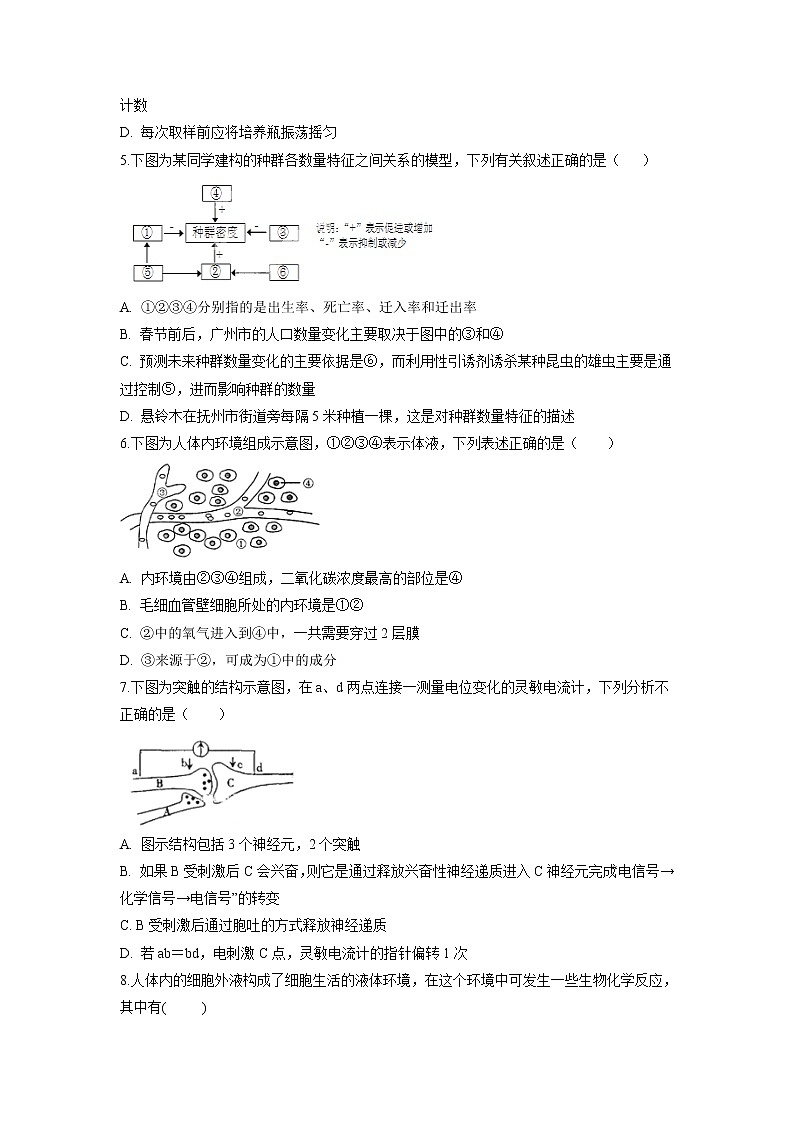 【生物】安徽省定远重点中学2018-2019学年高二上学期期中考试试题02