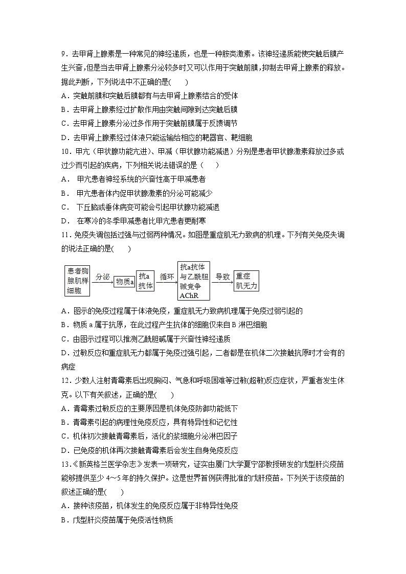 【生物】安徽省郎溪中学2018-2019学年高二上学期期中考试试题03