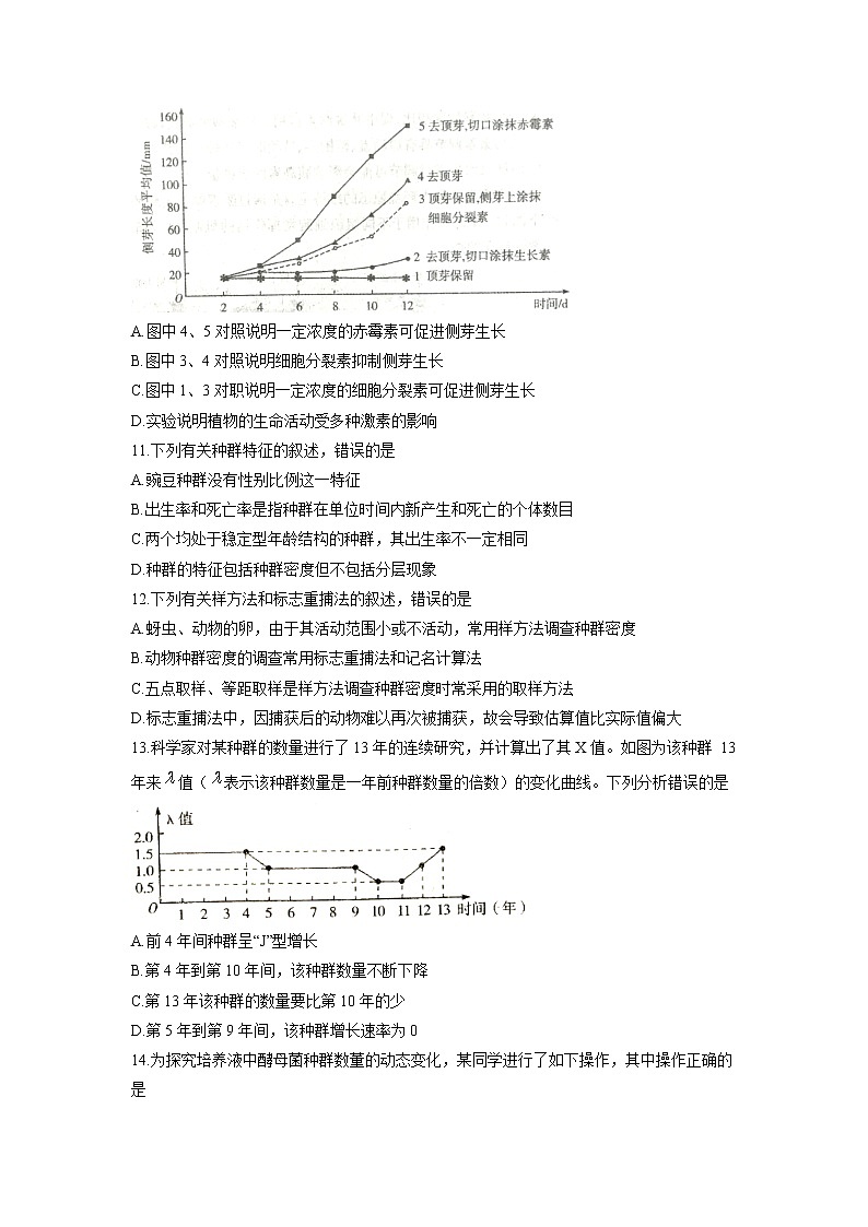 【生物】安徽省郎溪中学直升部2018-2019学年高二上学期期中考试试题03