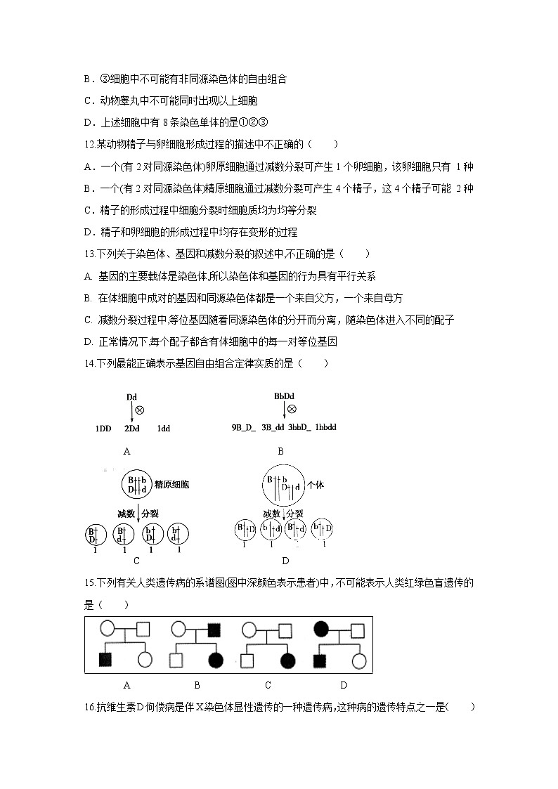 【生物】贵州省贵阳清镇北大培文学校2018-2019学年高二上学期期中考试试题03