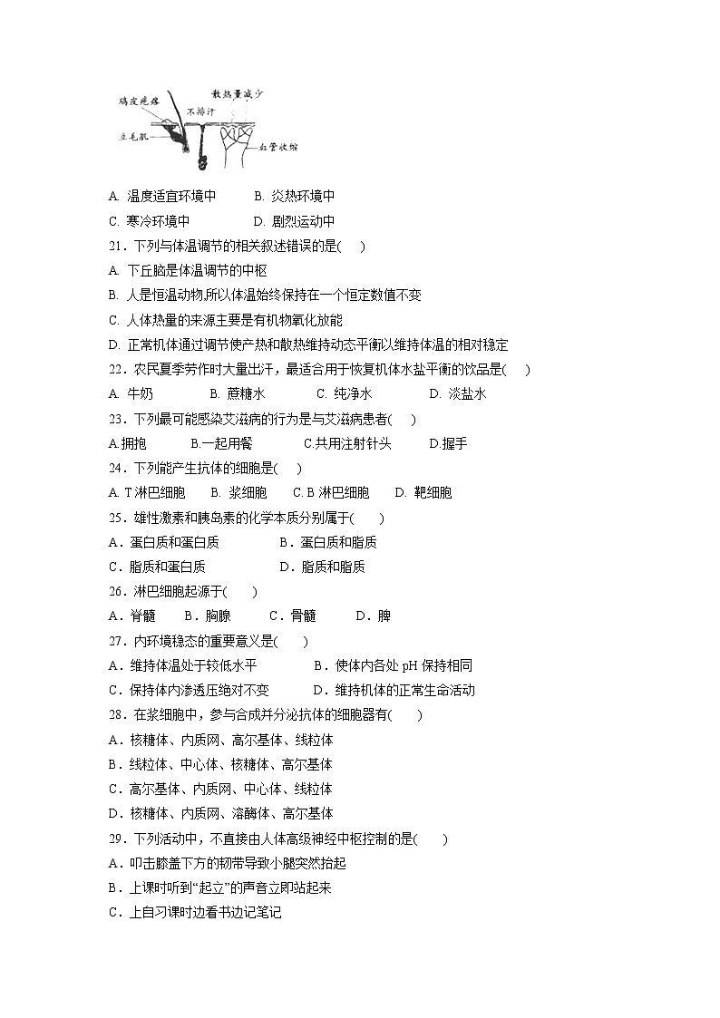 【生物】广东省汕头市金山中学2018-2019学年高二上学期期中考试 （学业水平）03