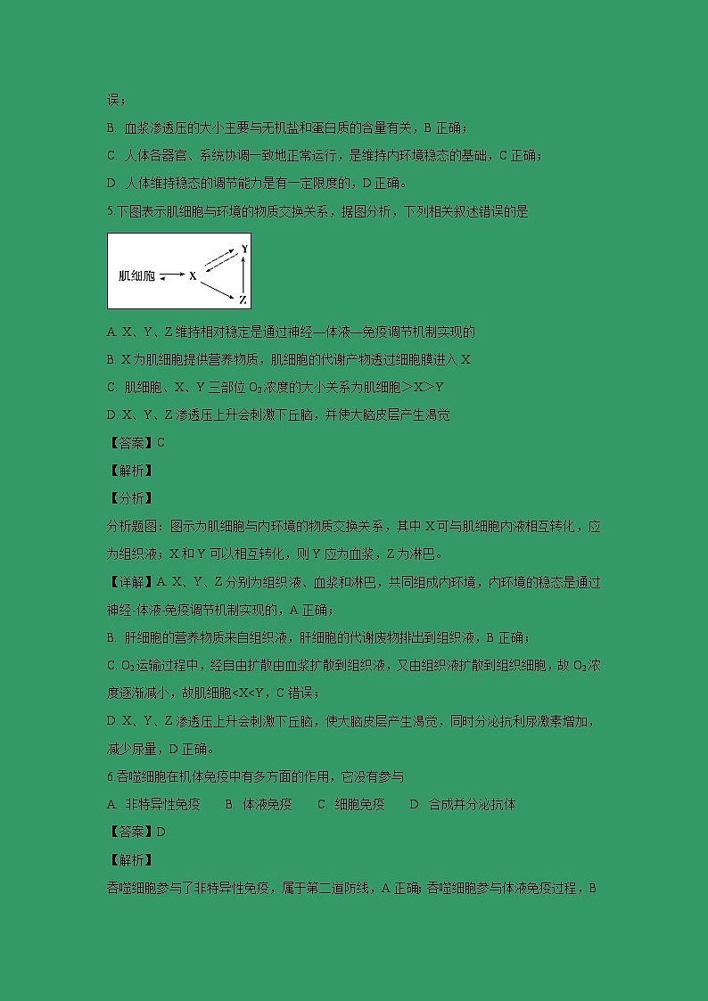 【生物】黑龙江省哈尔滨市第三中学校2018-2019学年高二上学期期中考试（理）试题（解析版）03