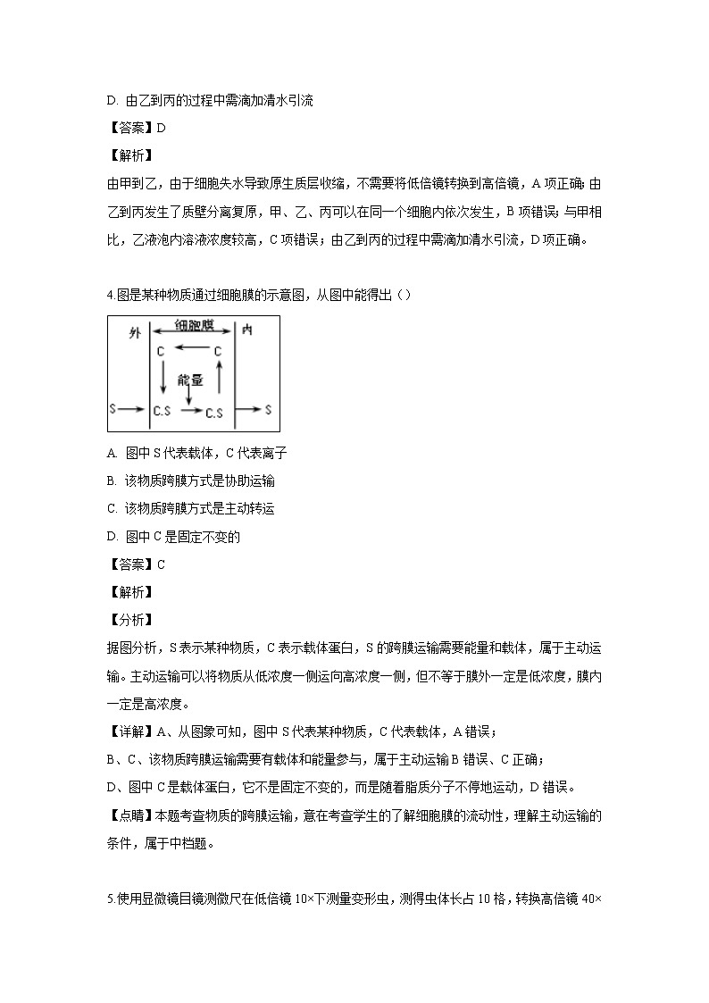 【生物】上海市青浦区2018-2019学年高二下学期（二模）第二次学业质量调研测试试题 （解析版）第2页