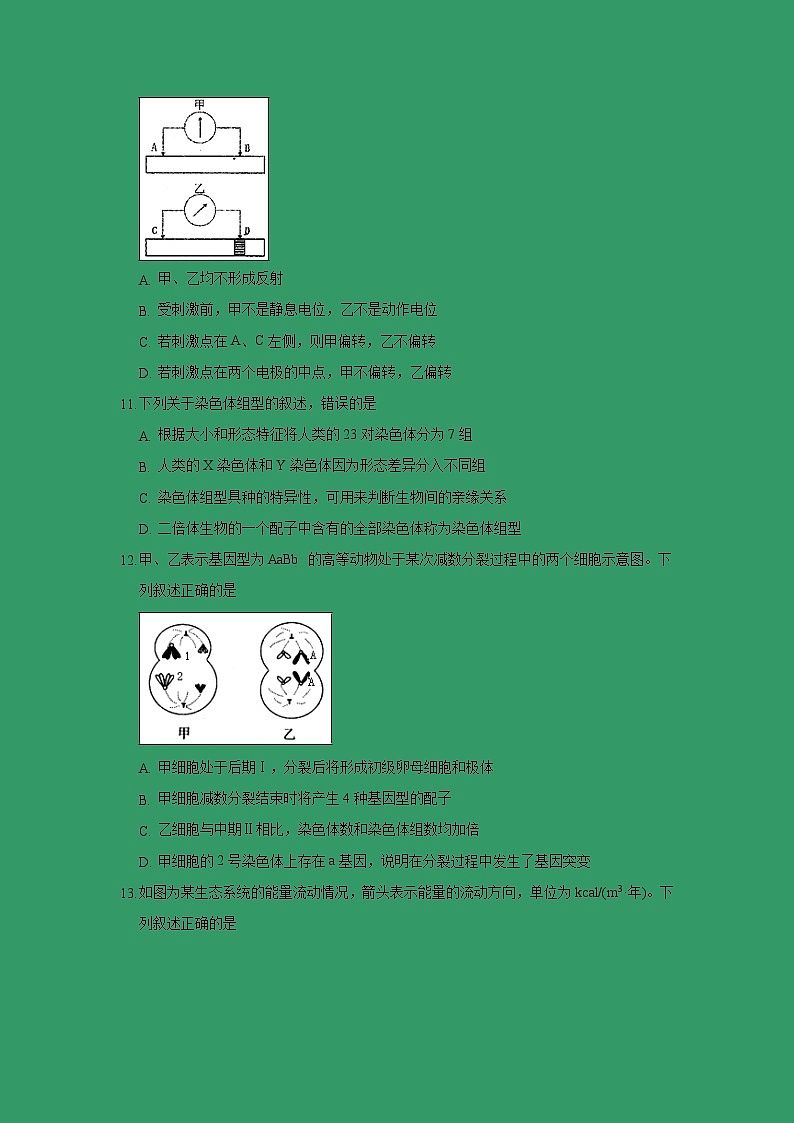 【生物】浙江省东阳中学2018-2019学年高二3月阶段性检测试题03