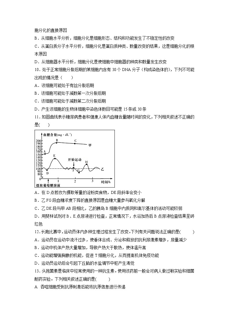 【生物】江西省南康中学、于都中学2018-2019学年高二下学期第三次月考试题03
