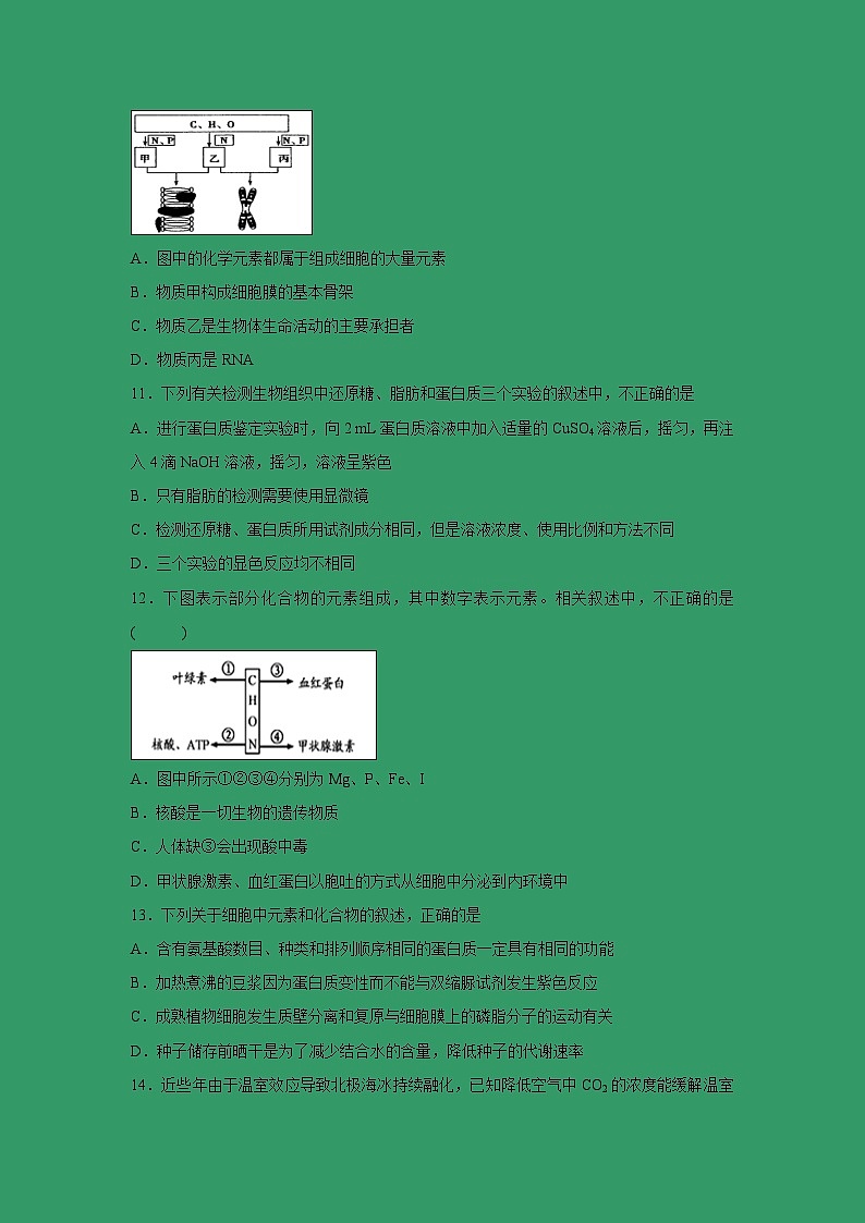 【生物】湖南省衡阳市第八中学2018-2019学年高二下学期第一次月考试题03