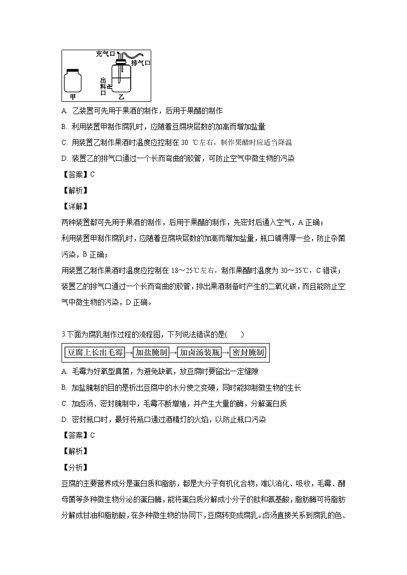 【生物】青海省西宁市大通回族土族自治县第一完全中学2018-2019学年高二下学期第一次月考试卷（解析版）02