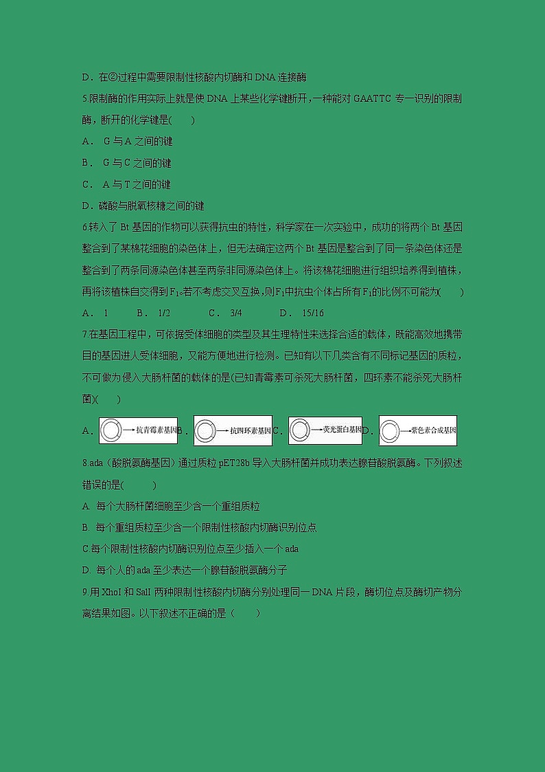 【生物】山东省日照莒县第一中学2018-2019学年高二下学期三月月考试卷02