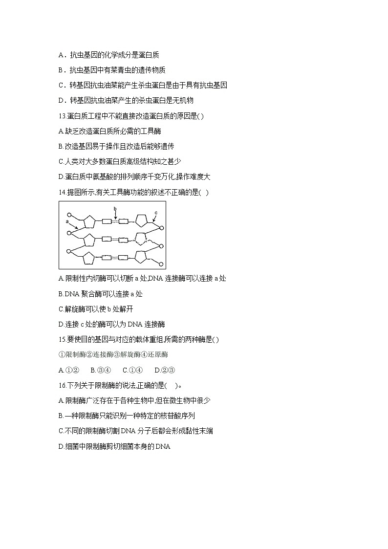 【生物】河北省邢台市第八中学2018-2019学年高二下学期第一次月考试题03