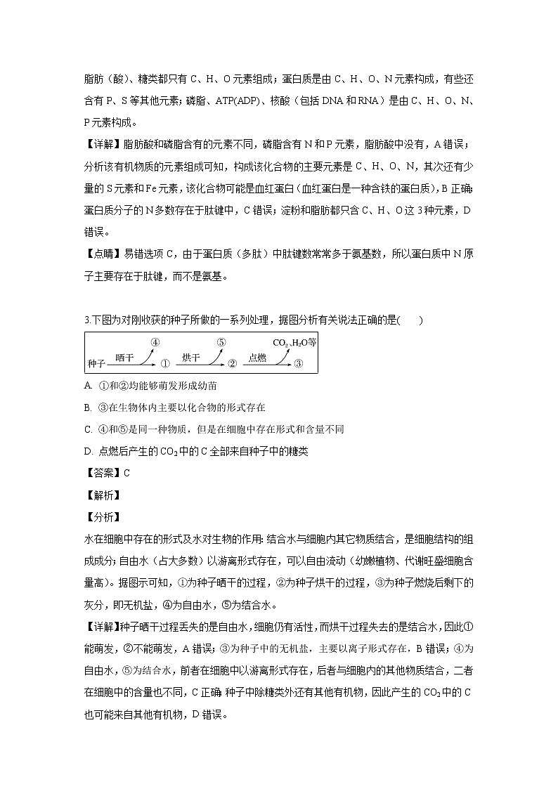 【生物】黑龙江省大庆一中2018-2019学年高二下学期第三次阶段试题（解析版）02