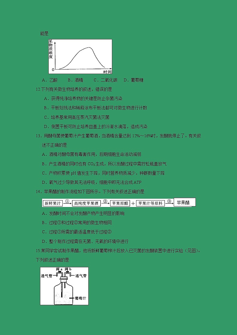 【生物】江苏省海安高级中学2018-2019学年高二3月月考试题03