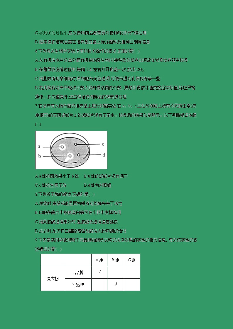 【生物】河北省大名一中2018-2019学年高二下学期第五周周考试卷02