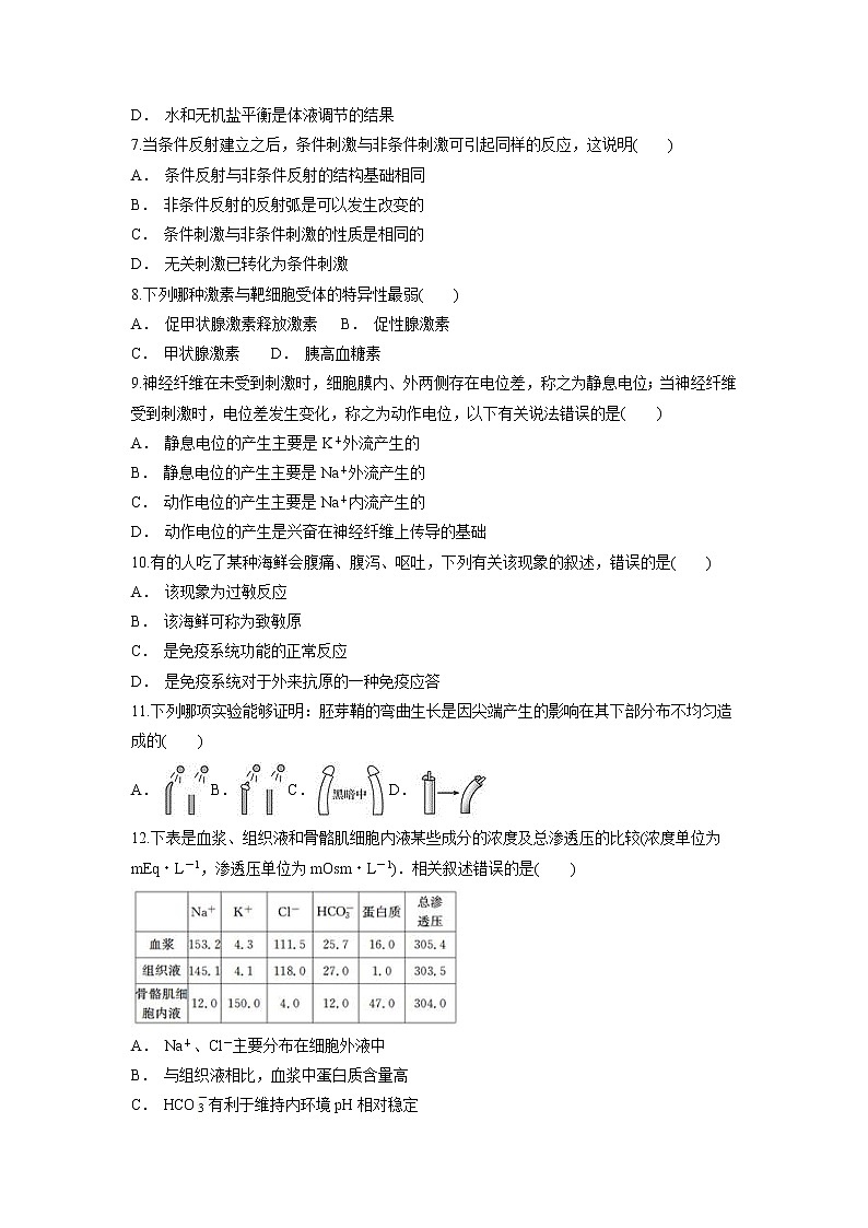【生物】云南省楚雄州南华县第一中学2018-2019学年高二11月月考试题02