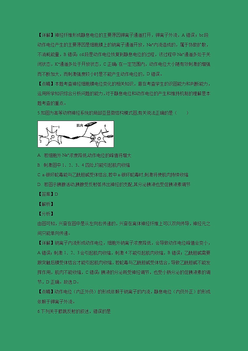 【生物】安徽省六安市第一中学2018-2019学年高二下学期周末检测（一）试题 （解析版）第3页